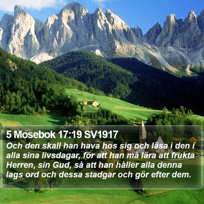 5 Mosebok 17:19 SV1917 Bible Verse Image