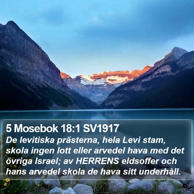 5 Mosebok 18:1 SV1917 Bible Verse Image