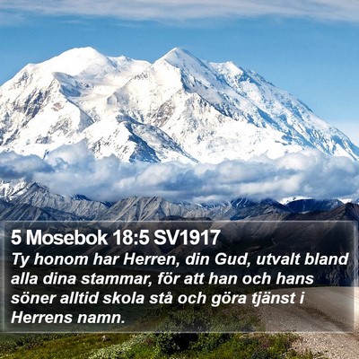 5 Mosebok 18:5 SV1917 Bible Verse Image