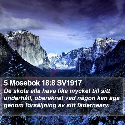 5 Mosebok 18:8 SV1917 Bible Verse Image