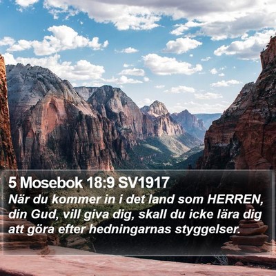 5 Mosebok 18:9 SV1917 Bible Verse Image