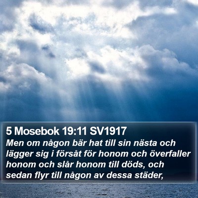 5 Mosebok 19:11 SV1917 Bible Verse Image