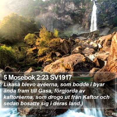 5 Mosebok 2:23 SV1917 Bible Verse Image