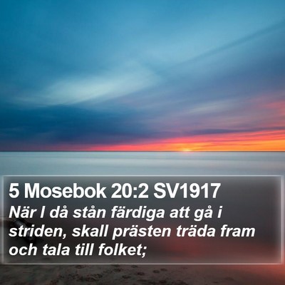 5 Mosebok 20:2 SV1917 Bible Verse Image