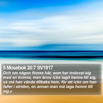 5 Mosebok 20:7 SV1917 Bible Verse Image