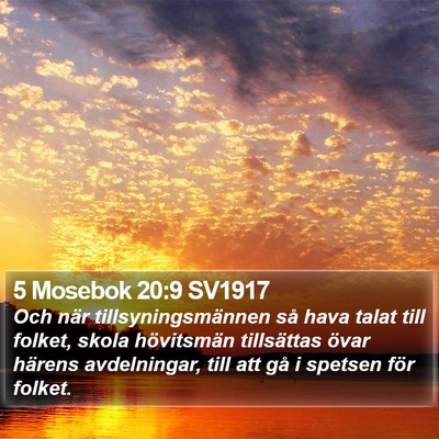 5 Mosebok 20:9 SV1917 Bible Verse Image