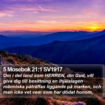5 Mosebok 21:1 SV1917 Bible Verse Image