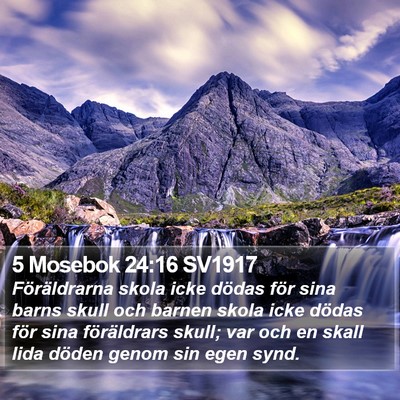 5 Mosebok 24:16 SV1917 Bible Verse Image
