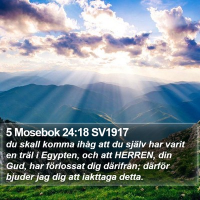 5 Mosebok 24:18 SV1917 Bible Verse Image