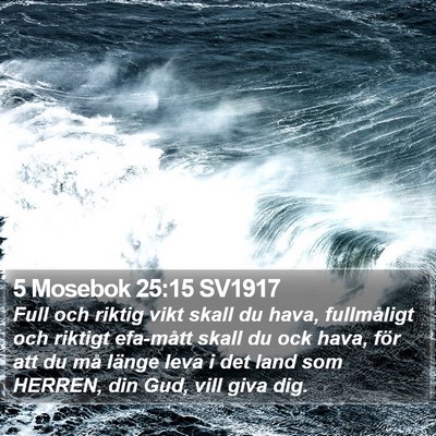 5 Mosebok 25:15 SV1917 Bible Verse Image