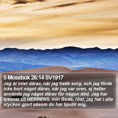 5 Mosebok 26:14 SV1917 Bible Verse Image