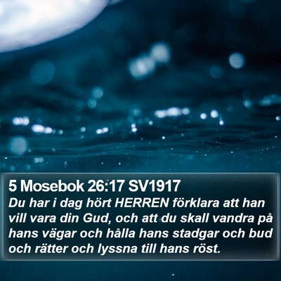 5 Mosebok 26:17 SV1917 Bible Verse Image