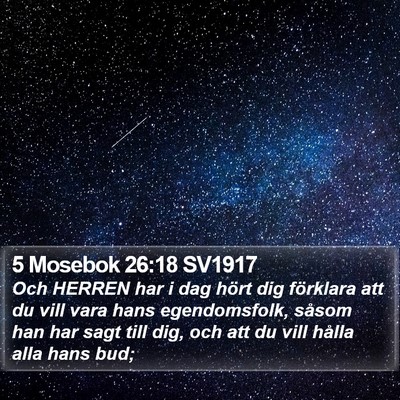 5 Mosebok 26:18 SV1917 Bible Verse Image