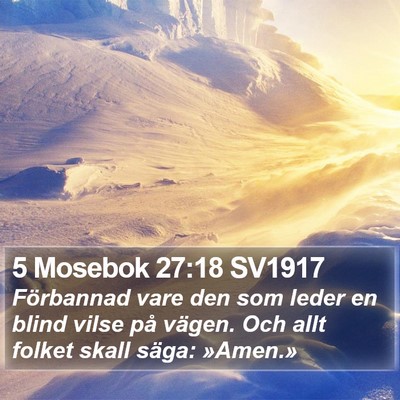 5 Mosebok 27:18 SV1917 Bible Verse Image