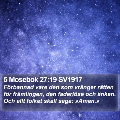 5 Mosebok 27:19 SV1917 Bible Verse Image