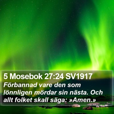 5 Mosebok 27:24 SV1917 Bible Verse Image
