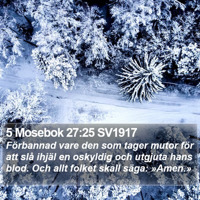 5 Mosebok 27:25 SV1917 Bible Verse Image