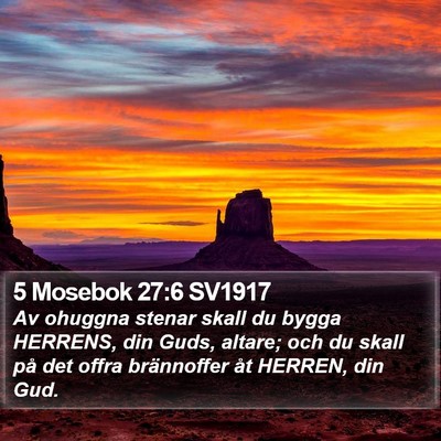 5 Mosebok 27:6 SV1917 Bible Verse Image