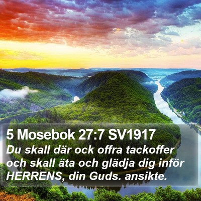 5 Mosebok 27:7 SV1917 Bible Verse Image