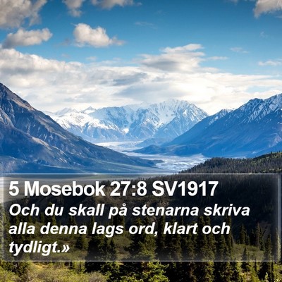 5 Mosebok 27:8 SV1917 Bible Verse Image