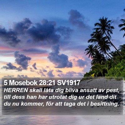 5 Mosebok 28:21 SV1917 Bible Verse Image