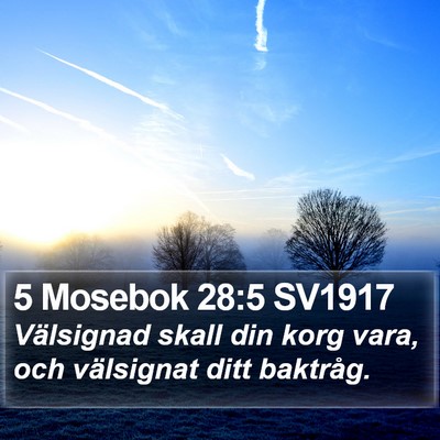 5 Mosebok 28:5 SV1917 Bible Verse Image
