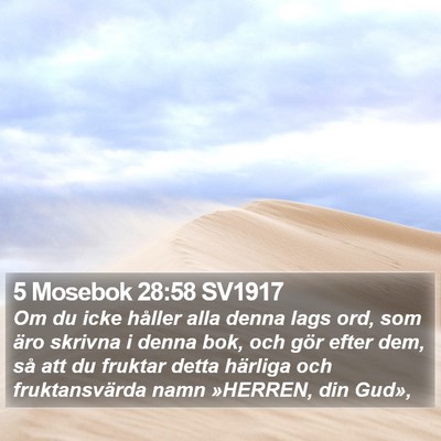 5 Mosebok 28:58 SV1917 Bible Verse Image