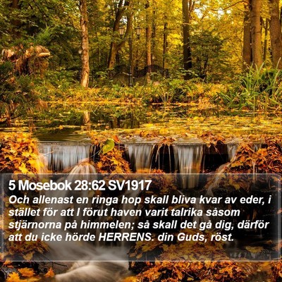 5 Mosebok 28:62 SV1917 Bible Verse Image