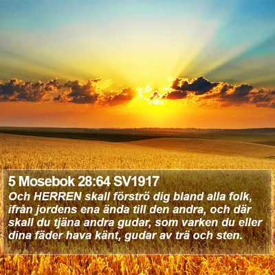 5 Mosebok 28:64 SV1917 Bible Verse Image