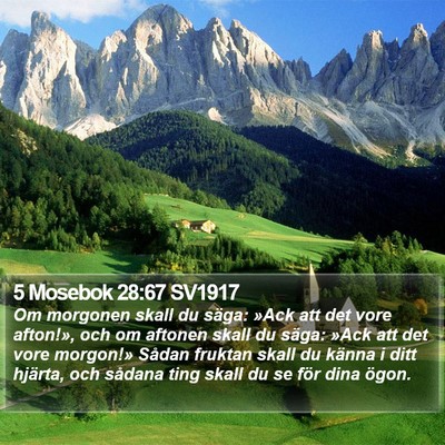 5 Mosebok 28:67 SV1917 Bible Verse Image