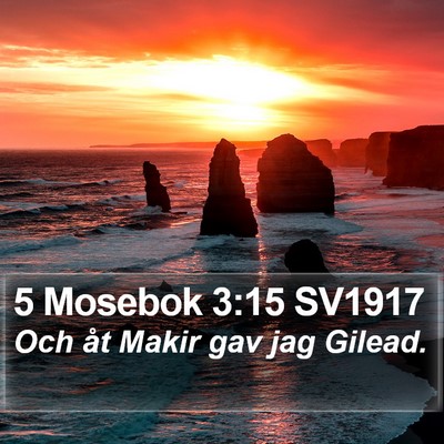 5 Mosebok 3:15 SV1917 Bible Verse Image