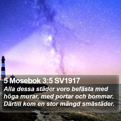 5 Mosebok 3:5 SV1917 Bible Verse Image