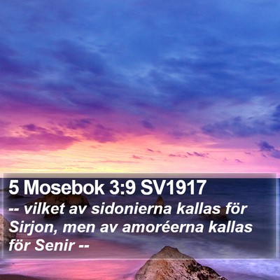 5 Mosebok 3:9 SV1917 Bible Verse Image