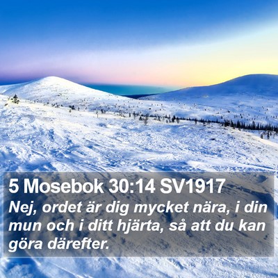 5 Mosebok 30:14 SV1917 Bible Verse Image