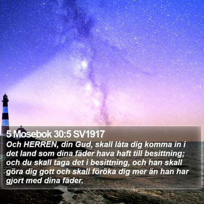 5 Mosebok 30:5 SV1917 Bible Verse Image