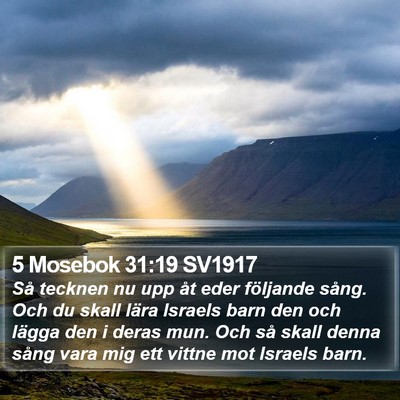 5 Mosebok 31:19 SV1917 Bible Verse Image