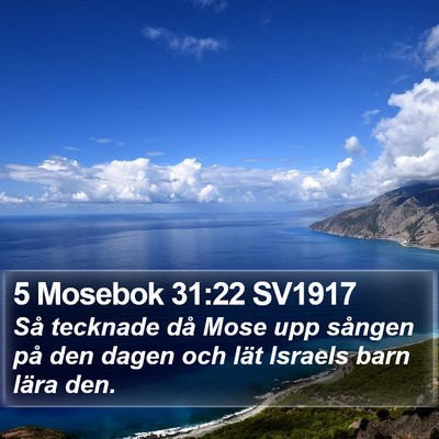 5 Mosebok 31:22 SV1917 Bible Verse Image