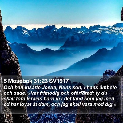5 Mosebok 31:23 SV1917 Bible Verse Image