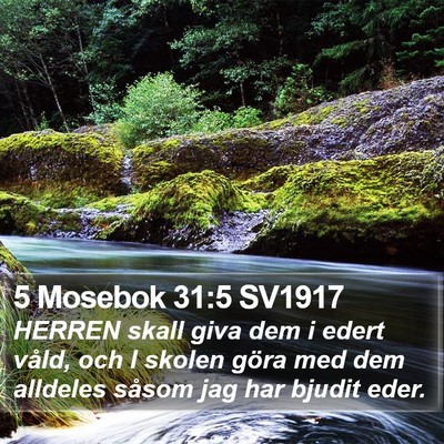 5 Mosebok 31:5 SV1917 Bible Verse Image
