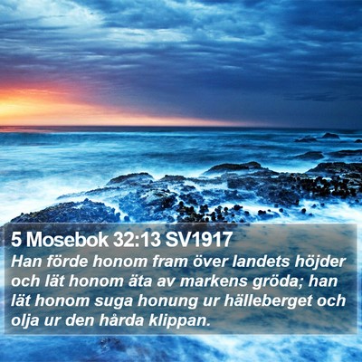 5 Mosebok 32:13 SV1917 Bible Verse Image