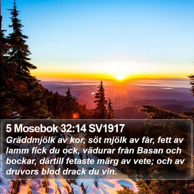5 Mosebok 32:14 SV1917 Bible Verse Image