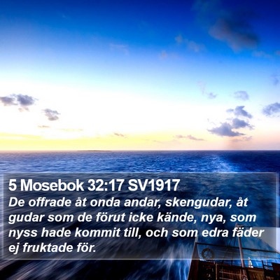 5 Mosebok 32:17 SV1917 Bible Verse Image