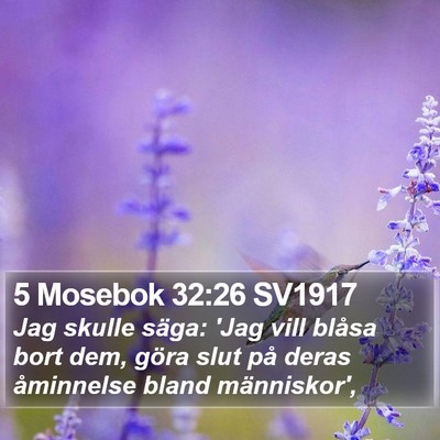 5 Mosebok 32:26 SV1917 Bible Verse Image