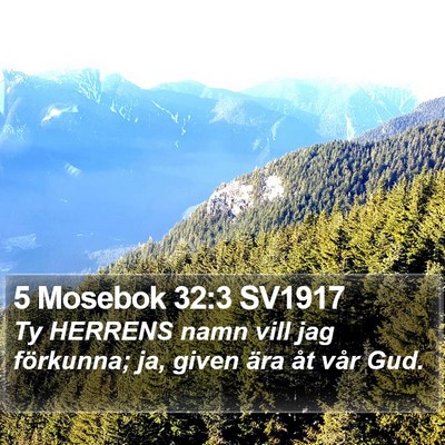 5 Mosebok 32:3 SV1917 Bible Verse Image