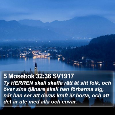 5 Mosebok 32:36 SV1917 Bible Verse Image
