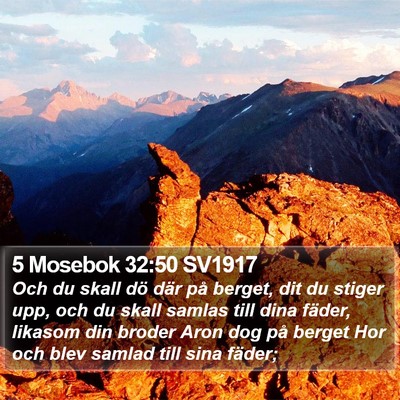 5 Mosebok 32:50 SV1917 Bible Verse Image