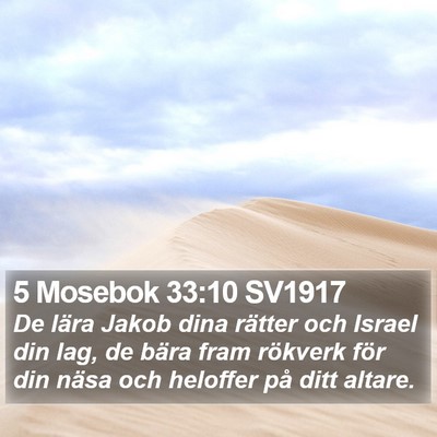 5 Mosebok 33:10 SV1917 Bible Verse Image
