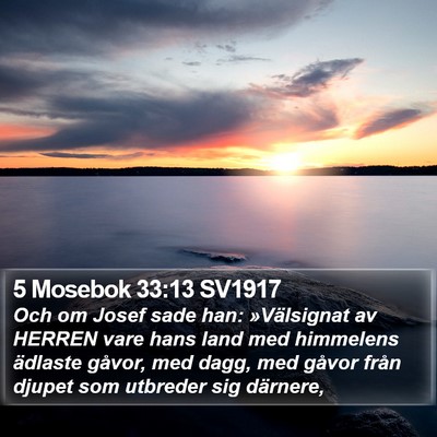 5 Mosebok 33:13 SV1917 Bible Verse Image