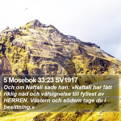 5 Mosebok 33:23 SV1917 Bible Verse Image