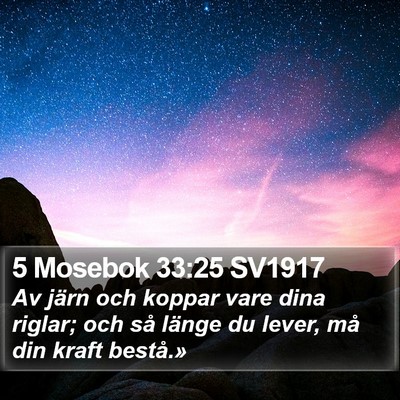 5 Mosebok 33:25 SV1917 Bible Verse Image